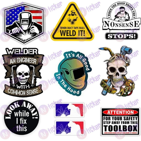 Pack of 120 2 Large Round Decals for Hard Hat Motorcycle Welding Helmet Toolbox Labels Essential Worker Stickers